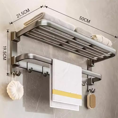 ANNBK A Aluminum Towel Shelf for Bathrooms