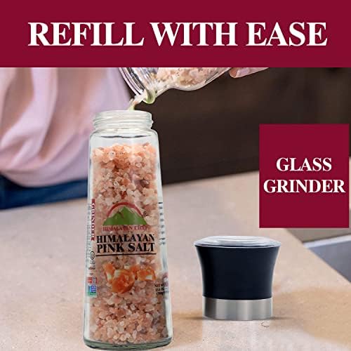 Elegant Himalayan Pink Salt Black Pepper Grinder Set
