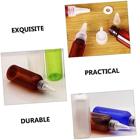 10pc Condiment Squeeze Caps with Reusable Brown Container from SHOWERORO