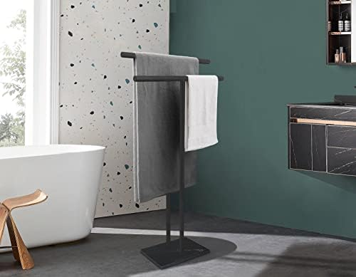 40 Inch Freestanding Towel Rack with Marble Base for Bathroom Perfect Gift