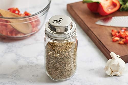 Jarware Stainless Steel Spice Shaker Lid Easy to Use Durable