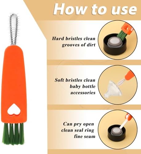 Efficient 3-in-1 Cup Lid Cleaning Set for Home Kitchen