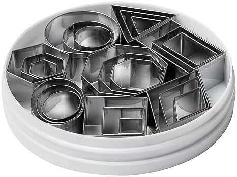 Stainless Steel Geometric Shape Pastry Cutters Set