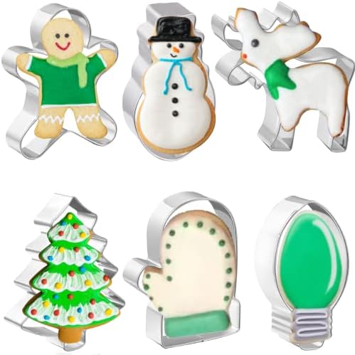 Christmas Cookie Cutters 6 Piece Set