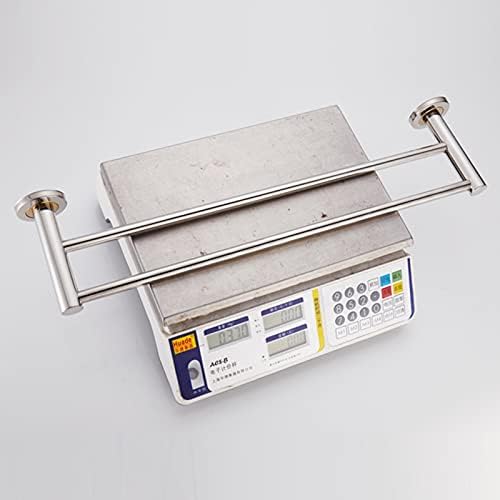 TiStm Polished Silver Round Towel Rail 40-80 cm