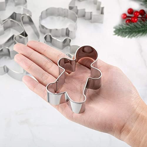 8 Piece Christmas Cookie Cutter Set Stainless Steel