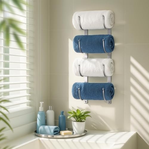 Styleful 4-Tier Towel Racks for Home and RV Use