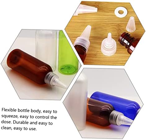 10pc Condiment Squeeze Caps with Reusable Brown Container from SHOWERORO