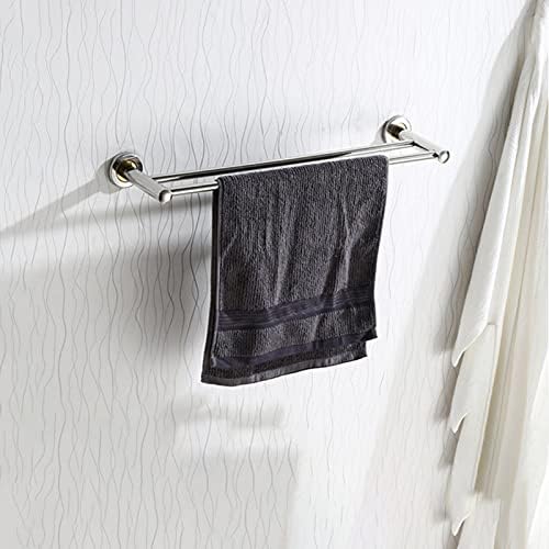 TiStm Polished Silver Round Towel Rail 40-80 cm