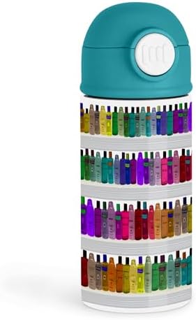 3dRose Colorful 12oz Kids Green Insulated Bottle