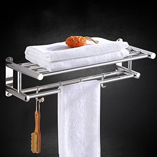 ANNBKA Stainless Steel Wall Mount Towel Holder 40CM - Modern Bathroom Organizer
