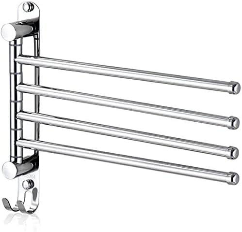 Stylish 4-Arm Stainless Steel Towel Rack