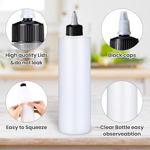 Irenare 30-Pack Condiment Squeeze Bottles