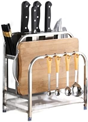 Silver Kitchen Knife Holder Durable Long-Lasting Metal Kitchen Utensil Storage Rack