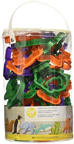 Wilton Animal Cookie Cutter Set 50-Piece Plastic Animal Shapes