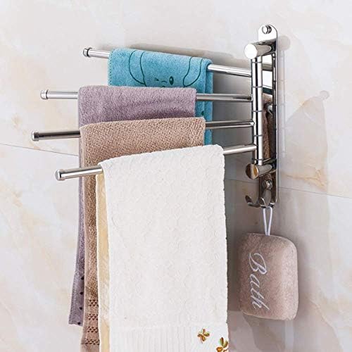 Stylish 4-Arm Stainless Steel Towel Rack