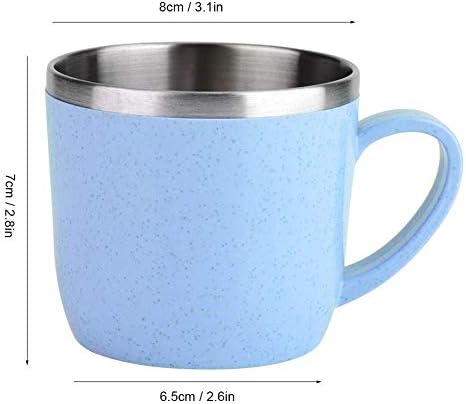 220ml Insulated Coffee Cup with Wheat Straw Shell