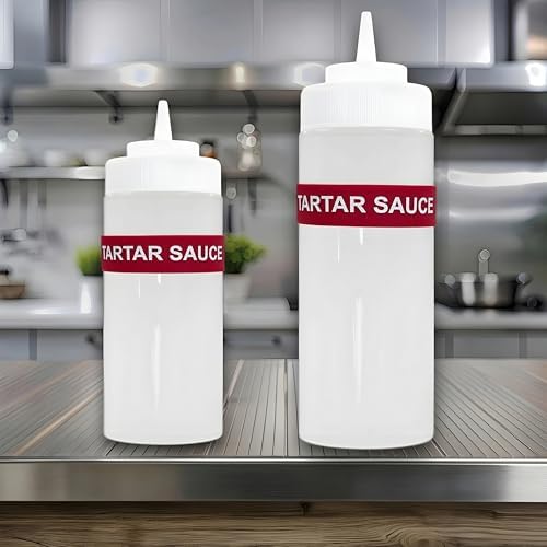 Tartar Sauce Label Bands for Squeeze Bottles 16oz 20oz 32oz
