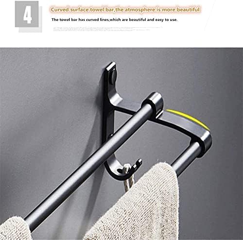 TiStm Solid Aluminum Double Towel Bar for Bathroom