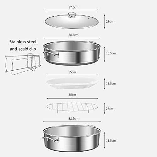 Stainless Steel Oval Fish Steamer with Extra Parts