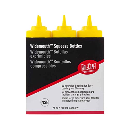 Perfect Squeeze Convenience Tablecraft C12463M 24oz Yellow Pack of 6