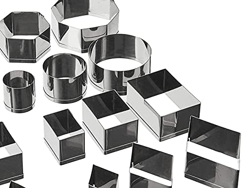 Stainless Steel Geometric Shape Pastry Cutters Set