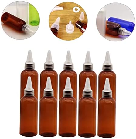 10pc Condiment Squeeze Caps with Reusable Brown Container from SHOWERORO