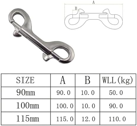 Stainless Steel Spring Hook Set for Camping and Hiking
