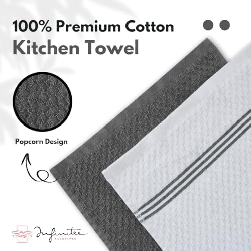 Infinitee Xclusives - Ultra Soft Absorbent 15x25 inch Kitchen Towels