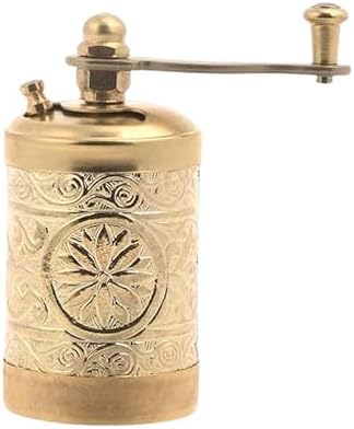LaModaHome Vintage Mini Antique Copper Grinder - Gold