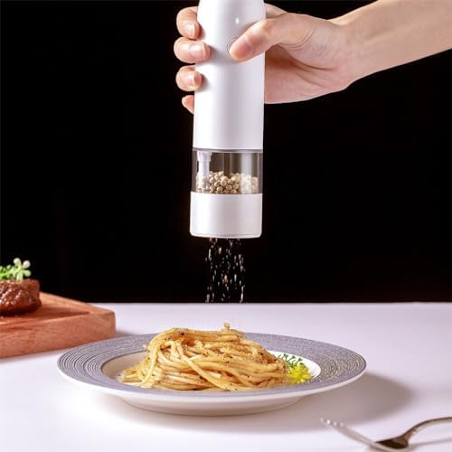 Rechargeable Black Pepper Grinder Kitchen Tool Electric Grey