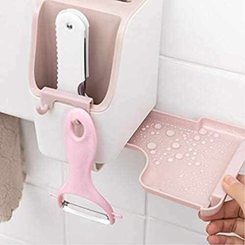 Rutavm Creative Kitchen Knife Storage Holder Dual-Purpose Pink