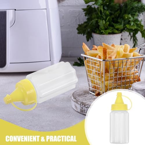 ABOOFAN 4pcs Squeeze Condiment Bottles Yellow