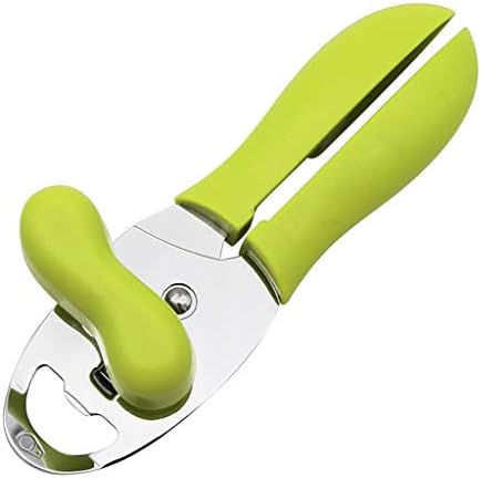 Manual Can Opener for Seniors with Soft Handle and Bottle Opener