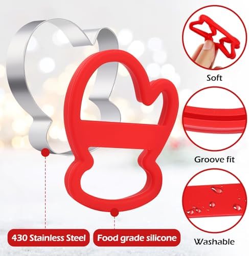 Christmas Cookie Cutters Set 6 Pcs Holiday Baking Tools