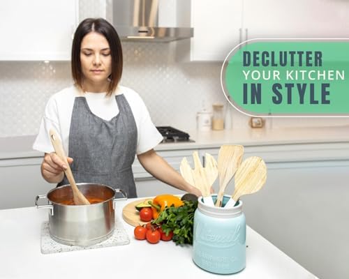 Comfify Wide Mouth Mason Jar Utensil Holder