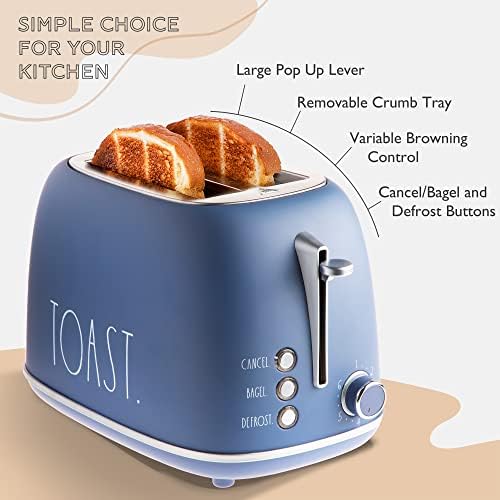 Rae Dunn Retro Round toaster 2 slice Stainless Steel