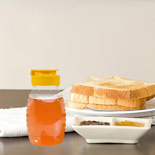 Double Pack 105ml Squeeze Condiment Bottles - Clear Plastic for Honey More