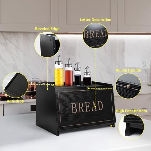 Large Capacity Wooden Bread Holder