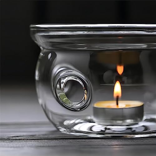 Glass Teapot Warmer with Borosilicate Glass and Tea Light Holder