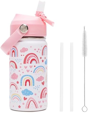 Sturdy 14oz Kids Insulated Straw Lid Water Bottle