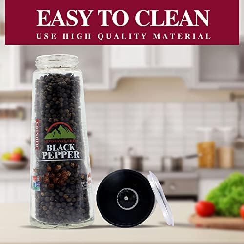 Elegant Himalayan Pink Salt Black Pepper Grinder Set