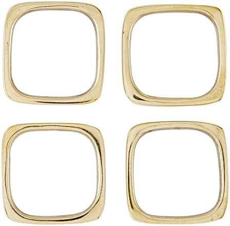 Stylish Brass Napkin Rings Set of 4 Perfect for Any Occasion