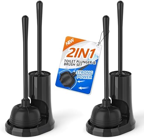 Uptronic Toilet Plunger and Bowl Brush Set
