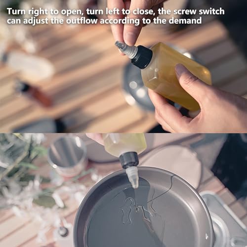 compact oil squeeze bottle set for camping