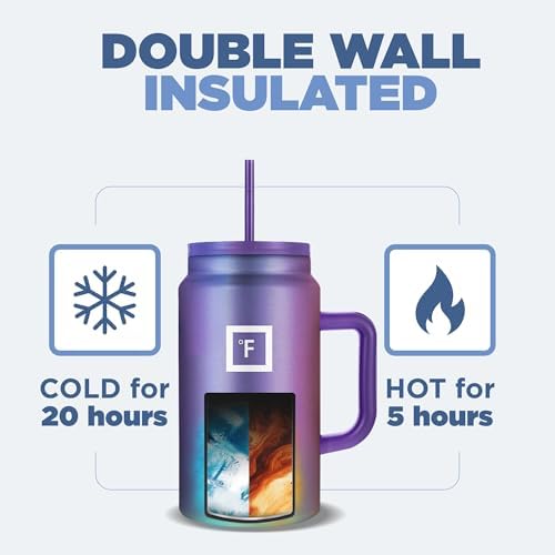 IRON FLASK Co-Pilot Insulated Mug With Straw Flip Cap 50 Oz