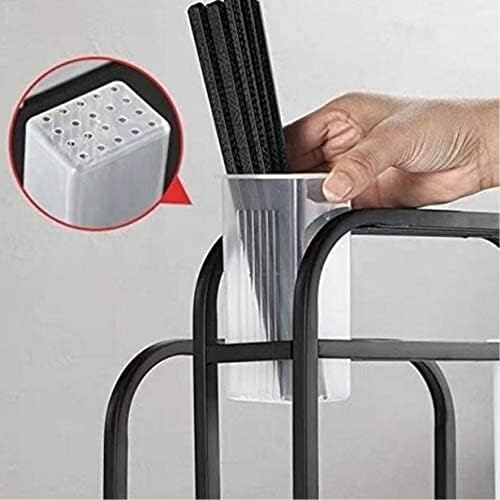 Silver Kitchen Knife Holder Durable Long-Lasting Metal Kitchen Utensil Storage Rack