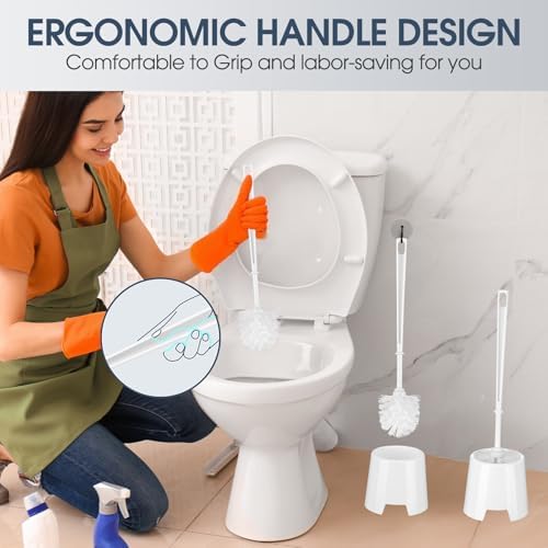 12 Pack Toilet Brushes and Holders Set