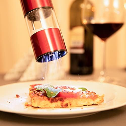 RelaxDays Electrical Pepper Mill Set of 2 Modern Design Red