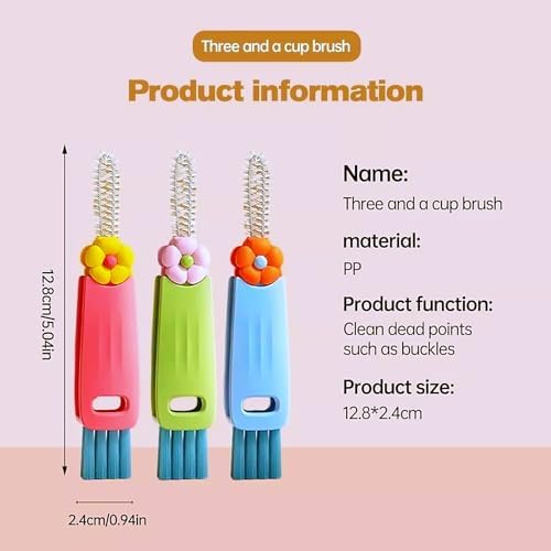 BOBYK 3-in-1 Cup Lid Cleaning Brush Set 2024